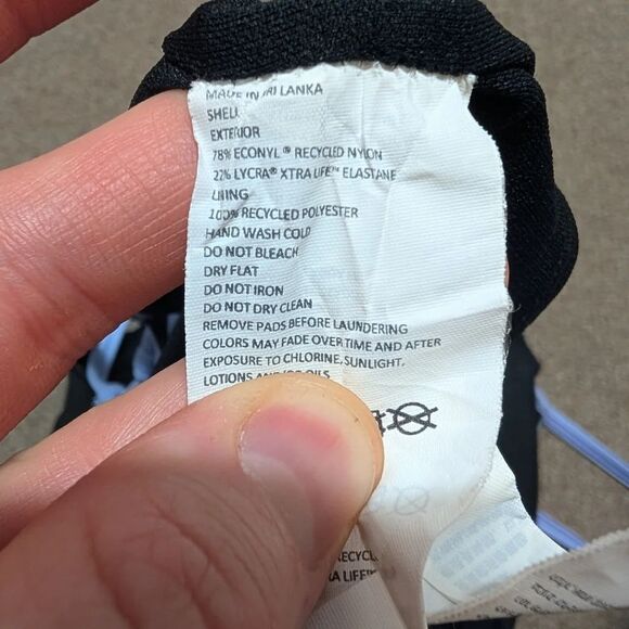 PrAna Lurisia Black Striped Women's One Piece Swimsuit Size XL - Picture 7 of 10